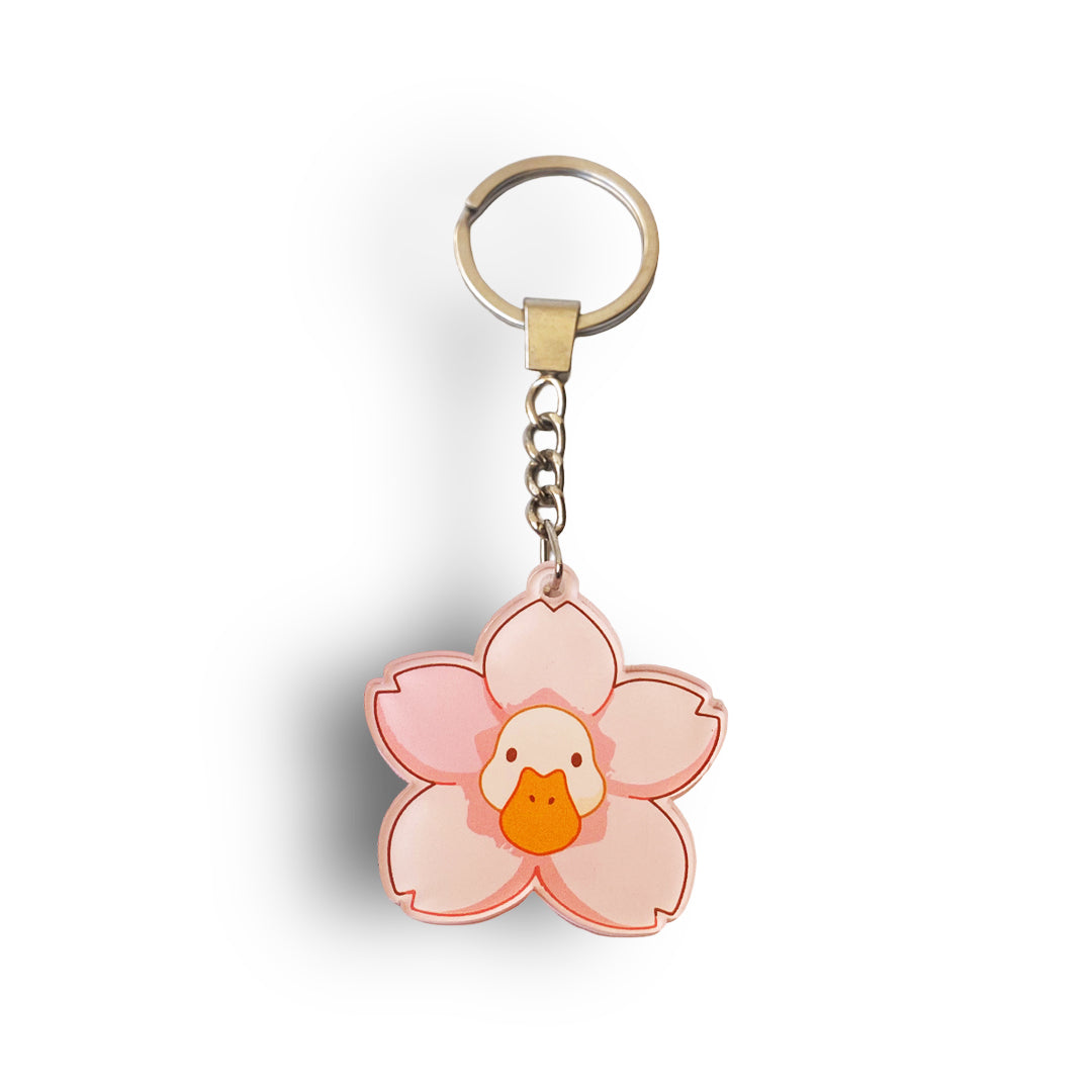 FLOWER DUCK ACRYLIC KEYCHAIN