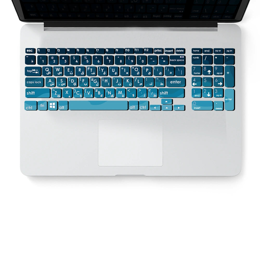 SHADES OF BLUE KEYBOARD STICKER