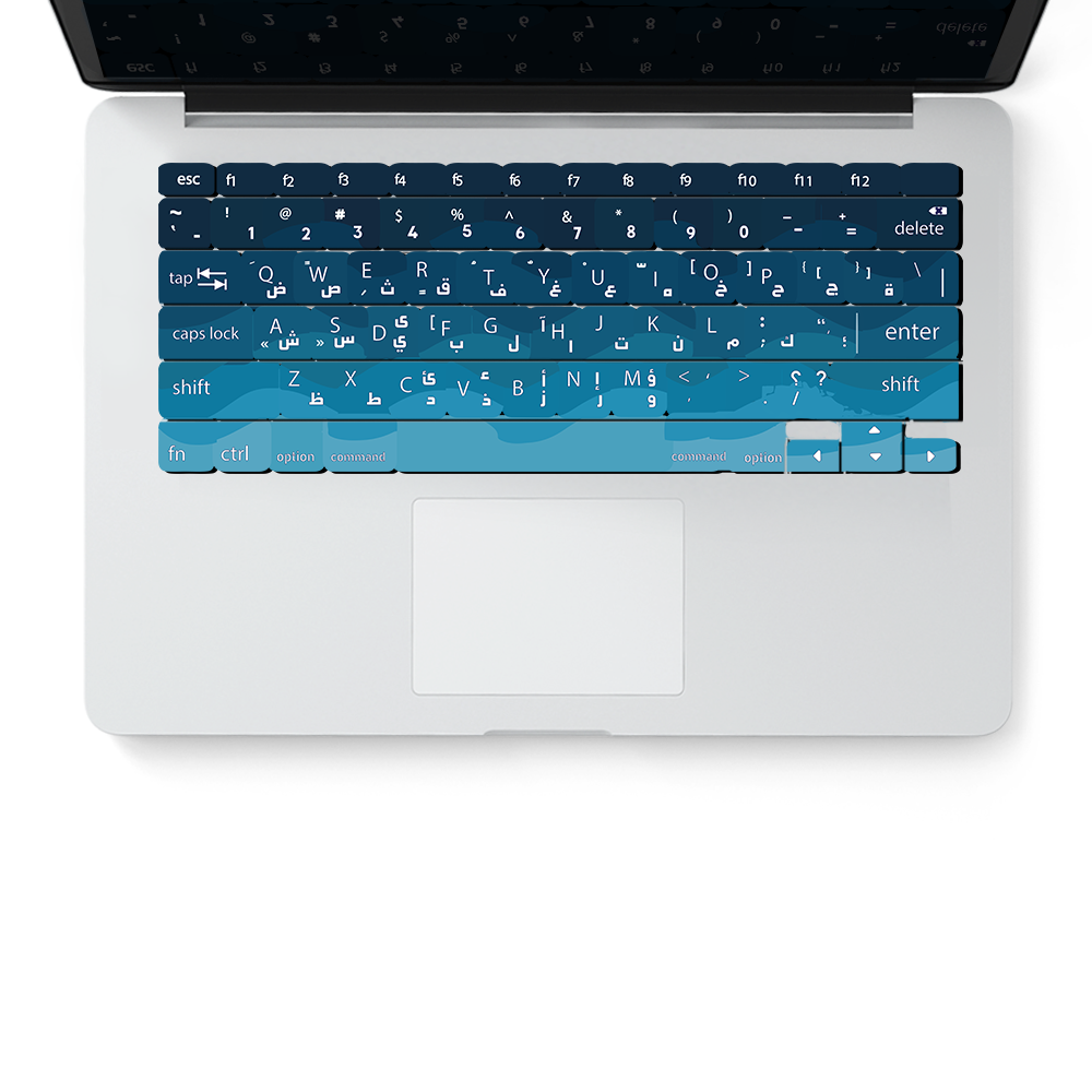 SHADES OF BLUE KEYBOARD STICKER