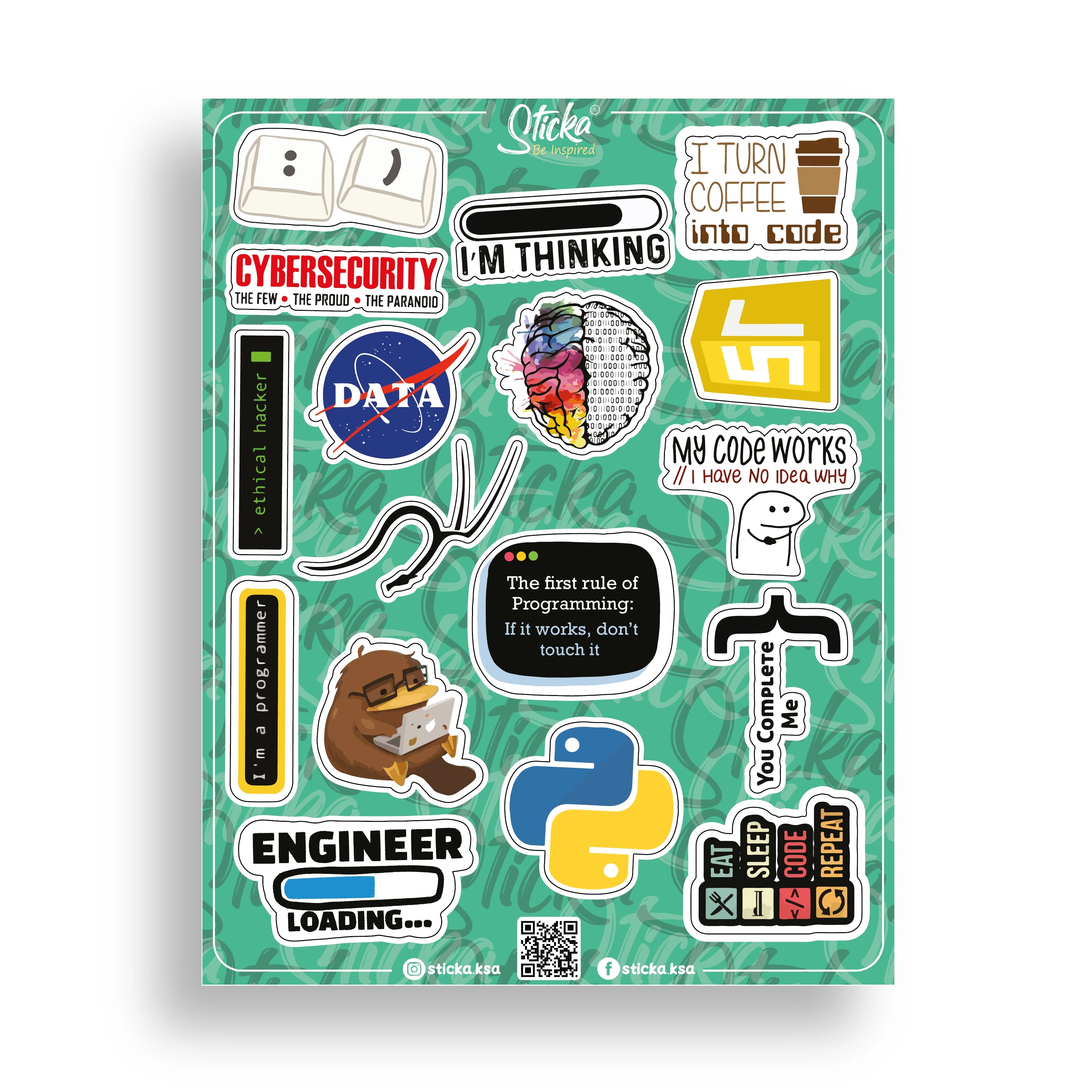 PROGRAMMING STICKER SHEET