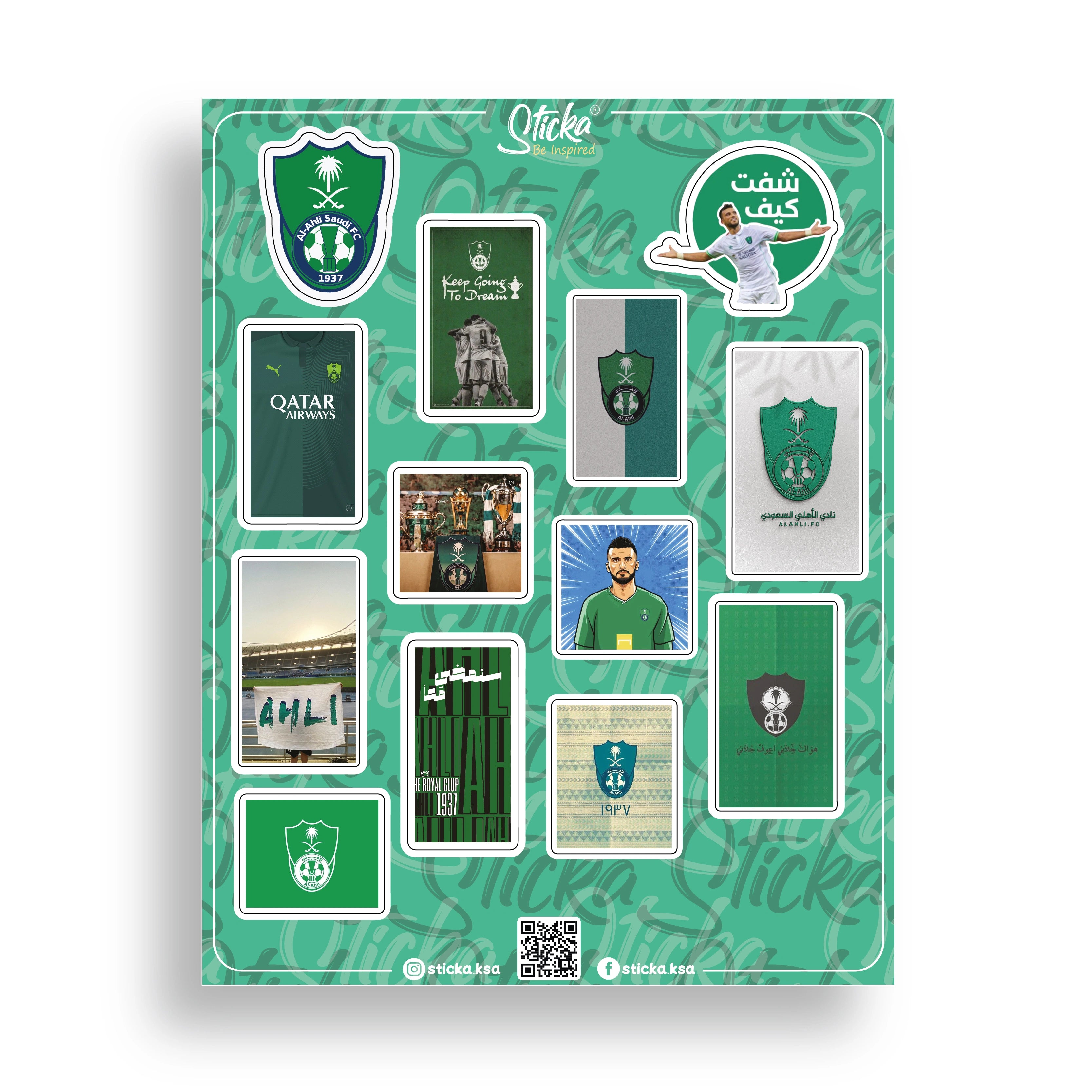 AL-AHLI SAUDI FC STICKER SHEET