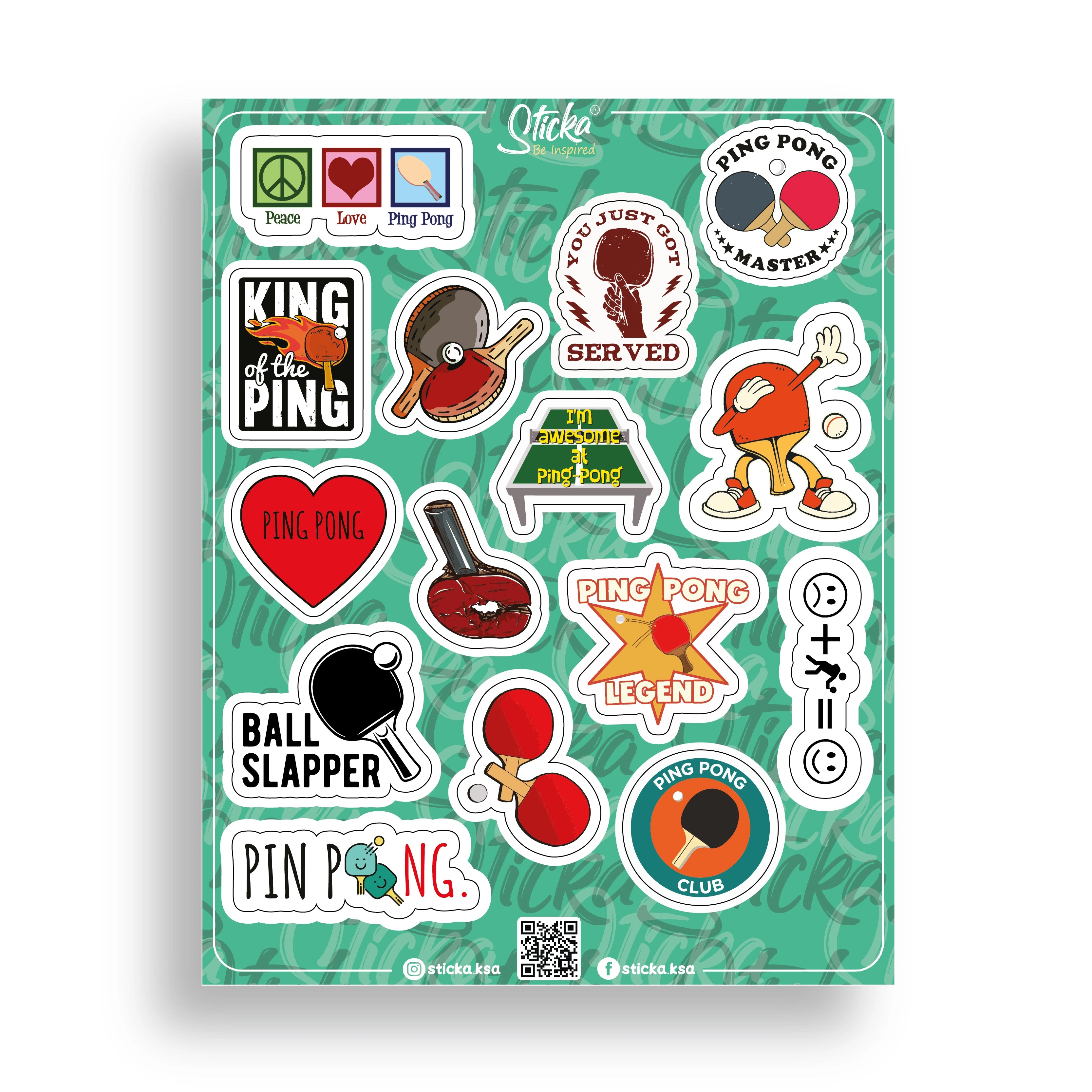 PING-BONG LOVER STICKER SHEET