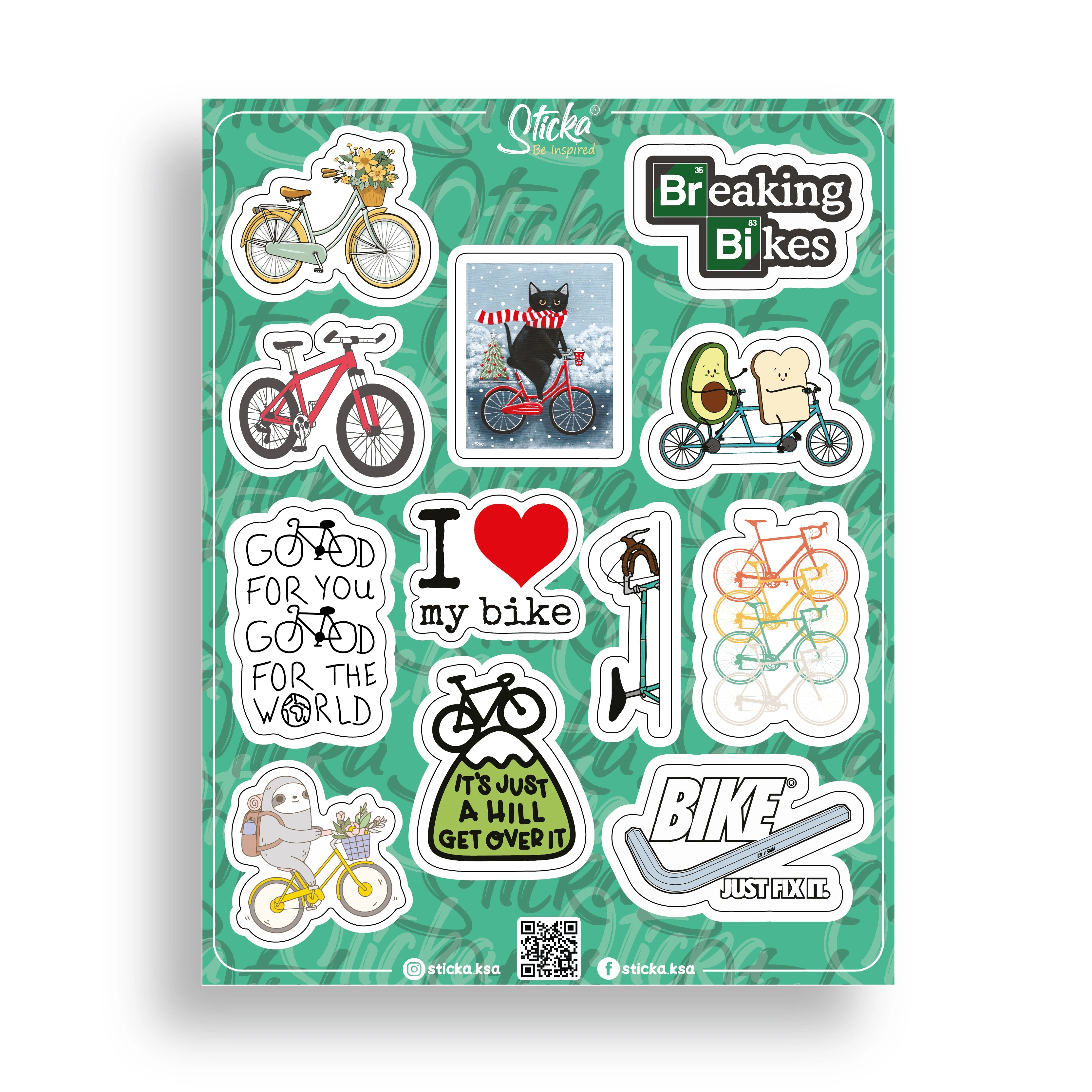 BREAKING BIKE STICKER SHEET