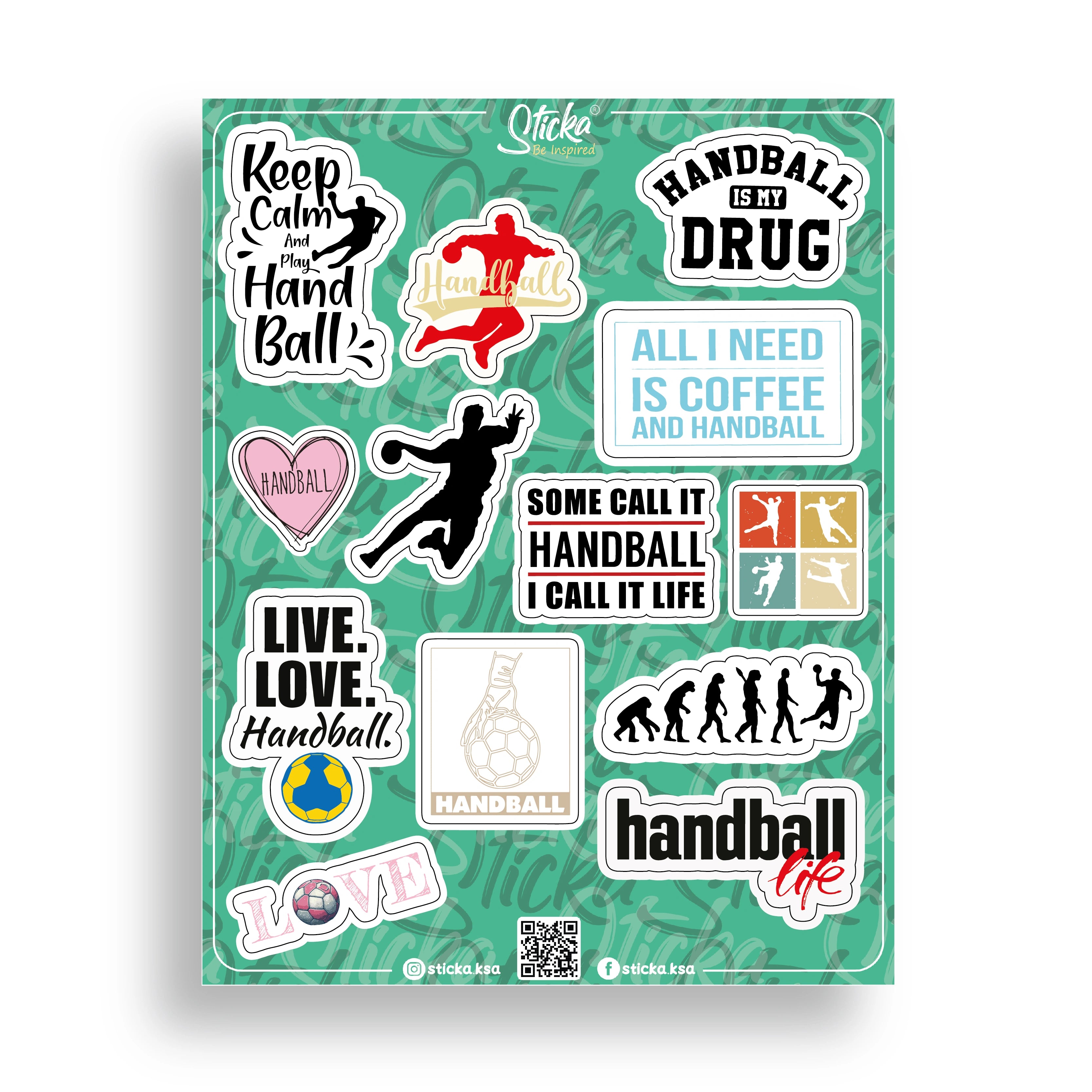 HANDBALL LOVER STICKER SHEET