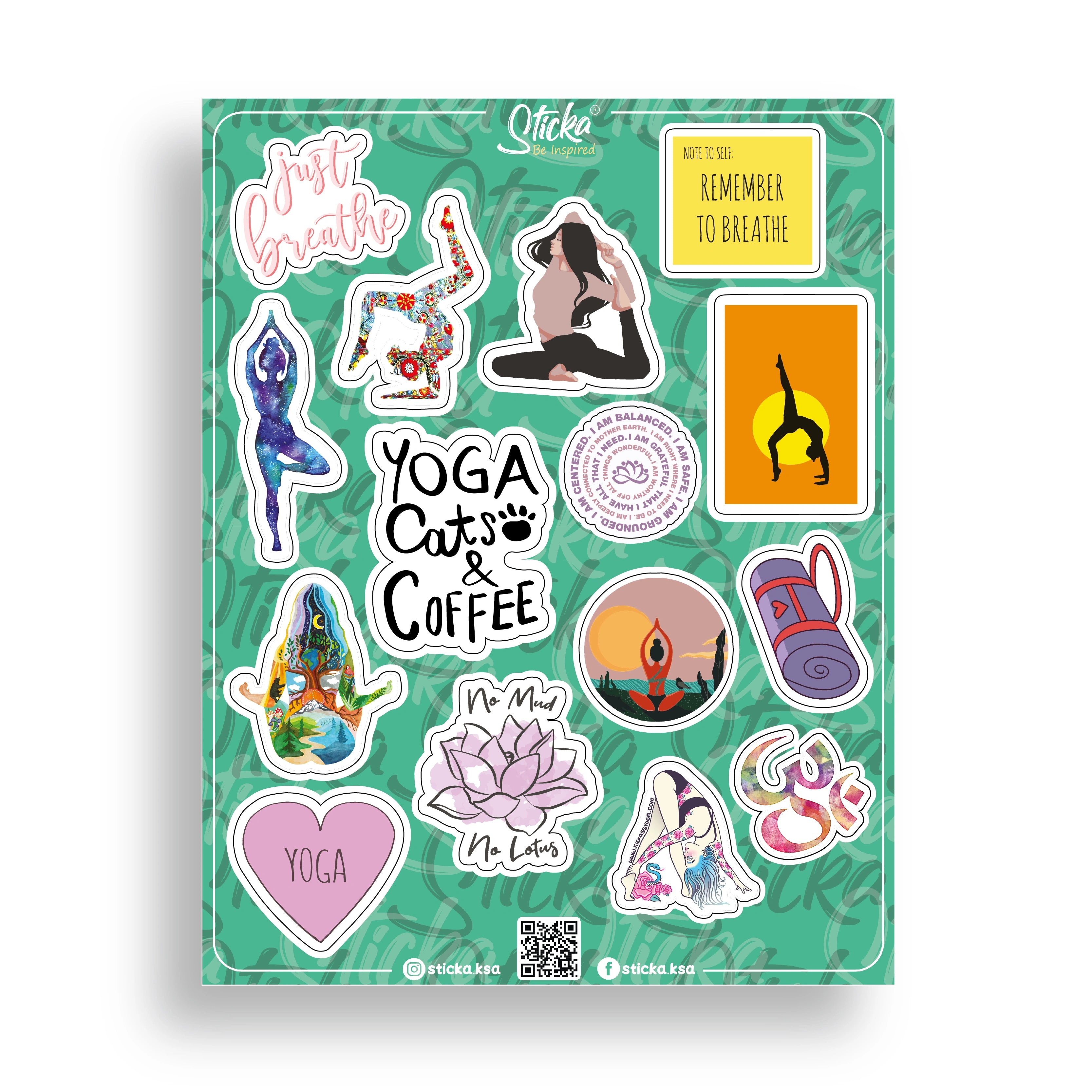 YOGA LOVER STICKER SHEET