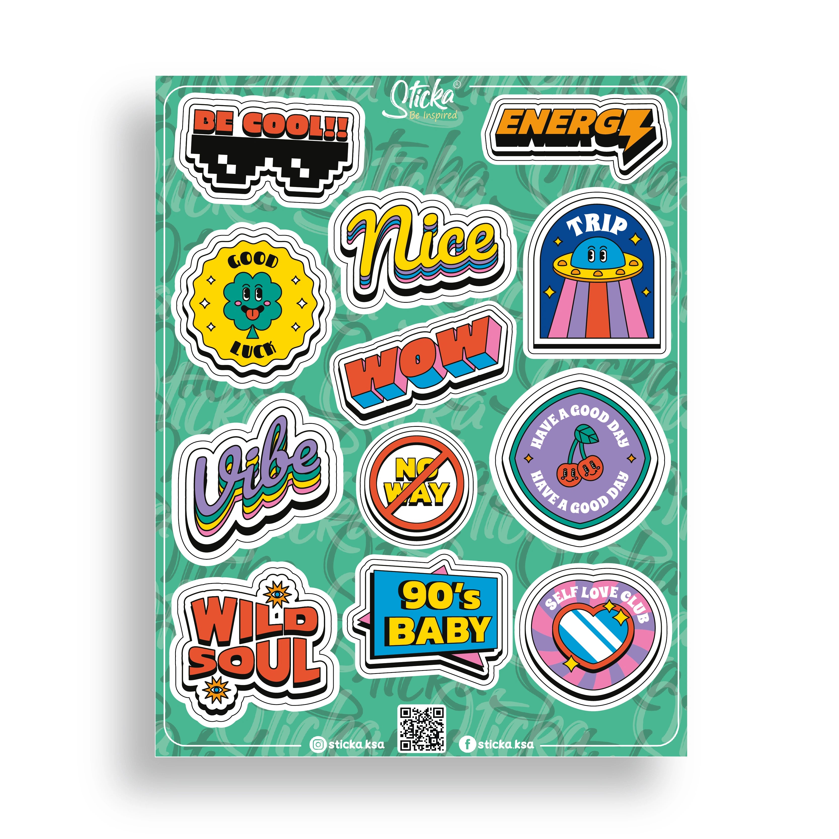 BE COOL STICKER SHEET