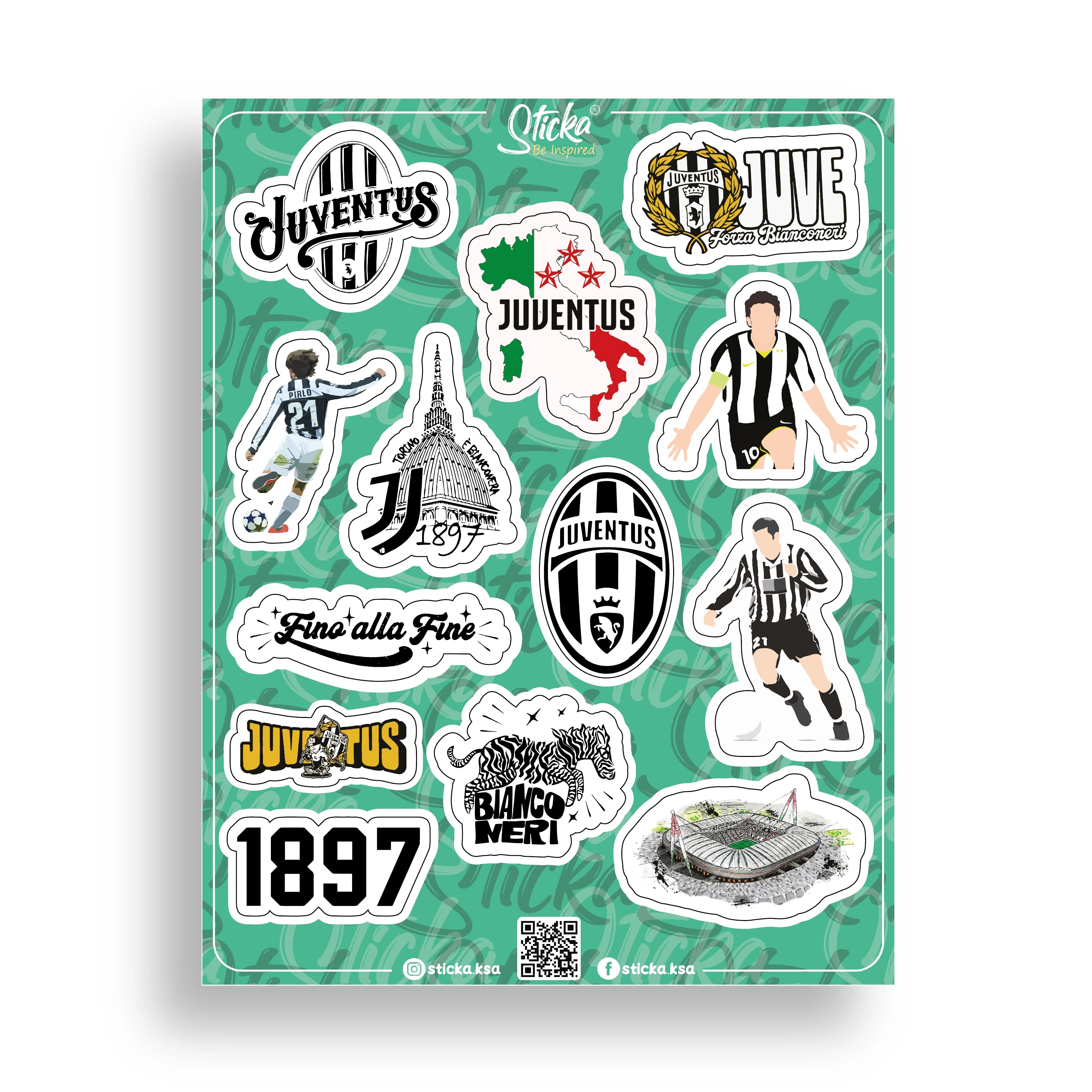 JUVENTUS STICKER SHEET