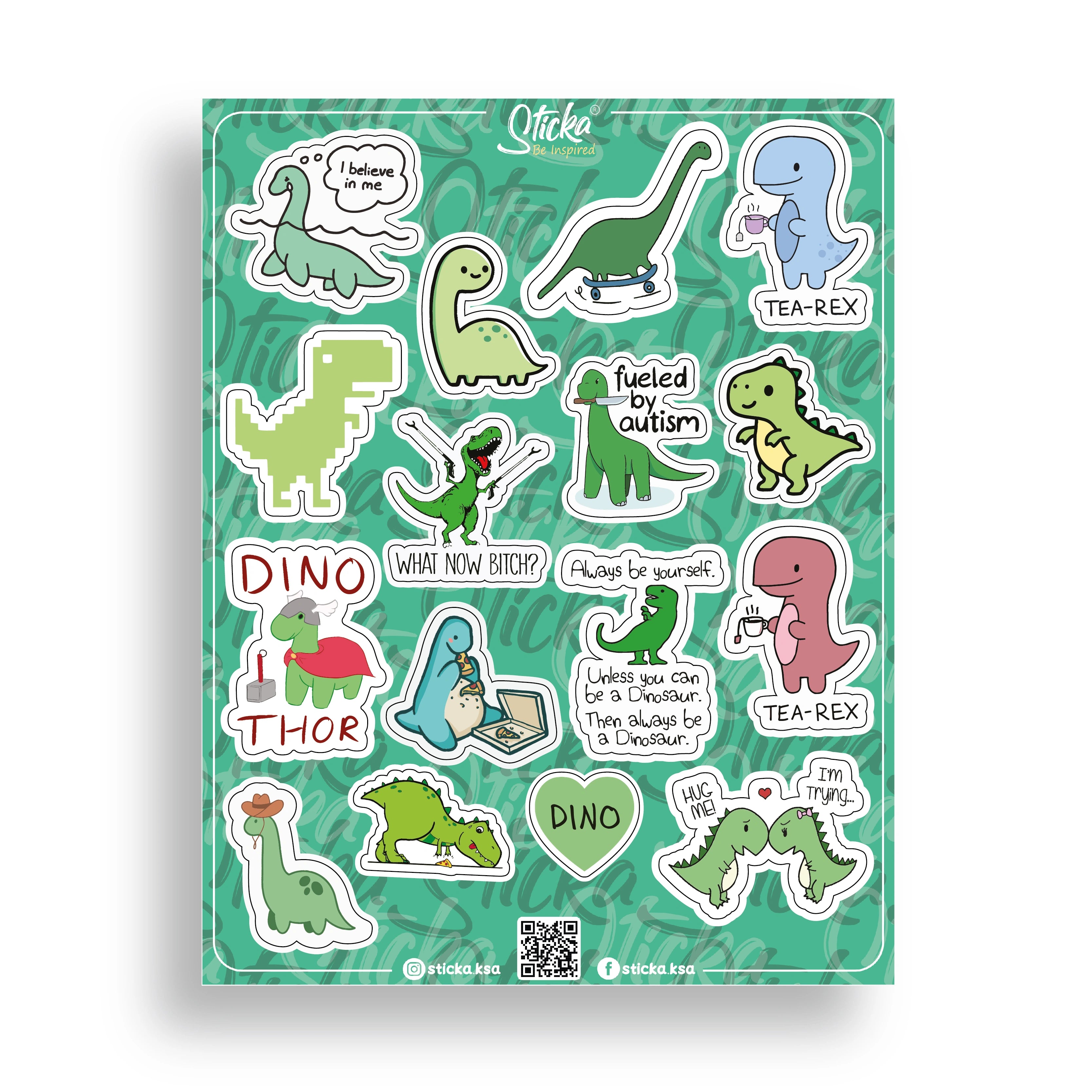 DINOS STICKER SHEET