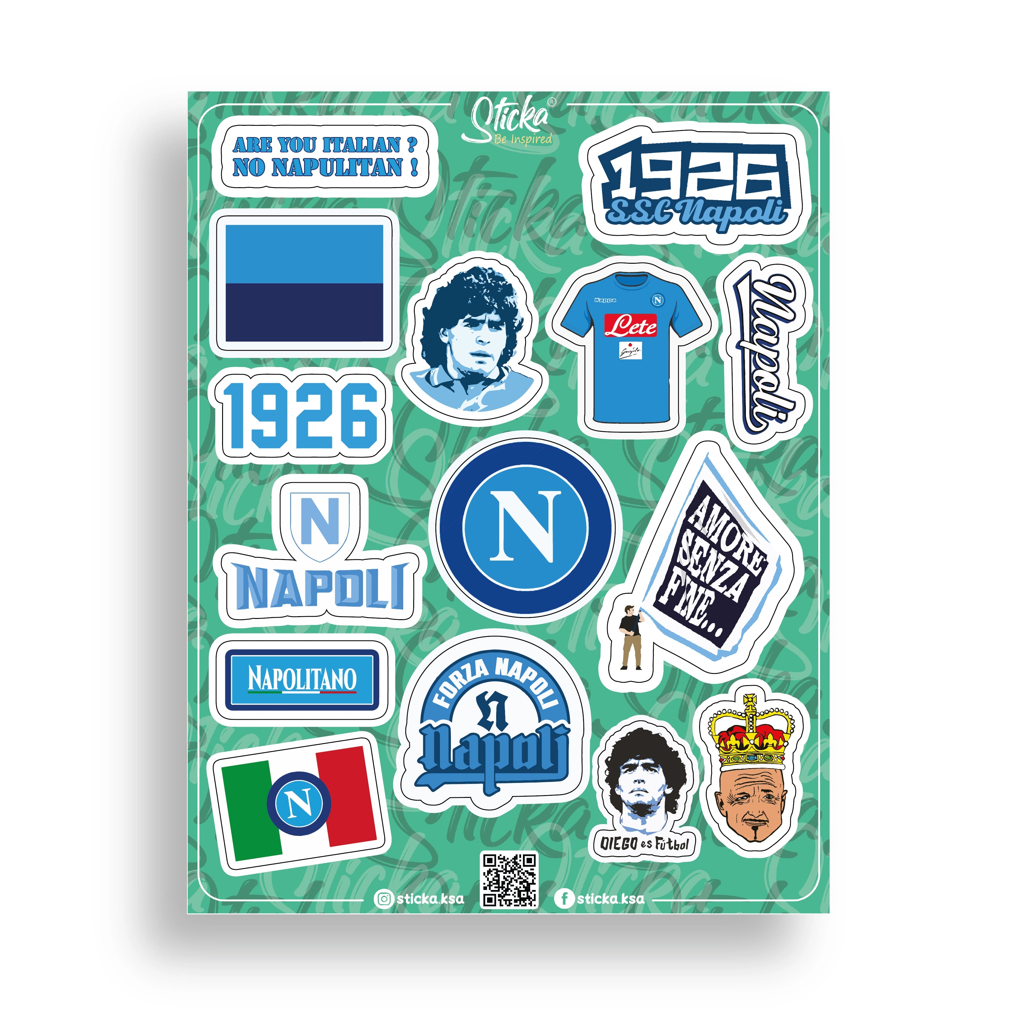 NAPOLI FC STICKER SHEET