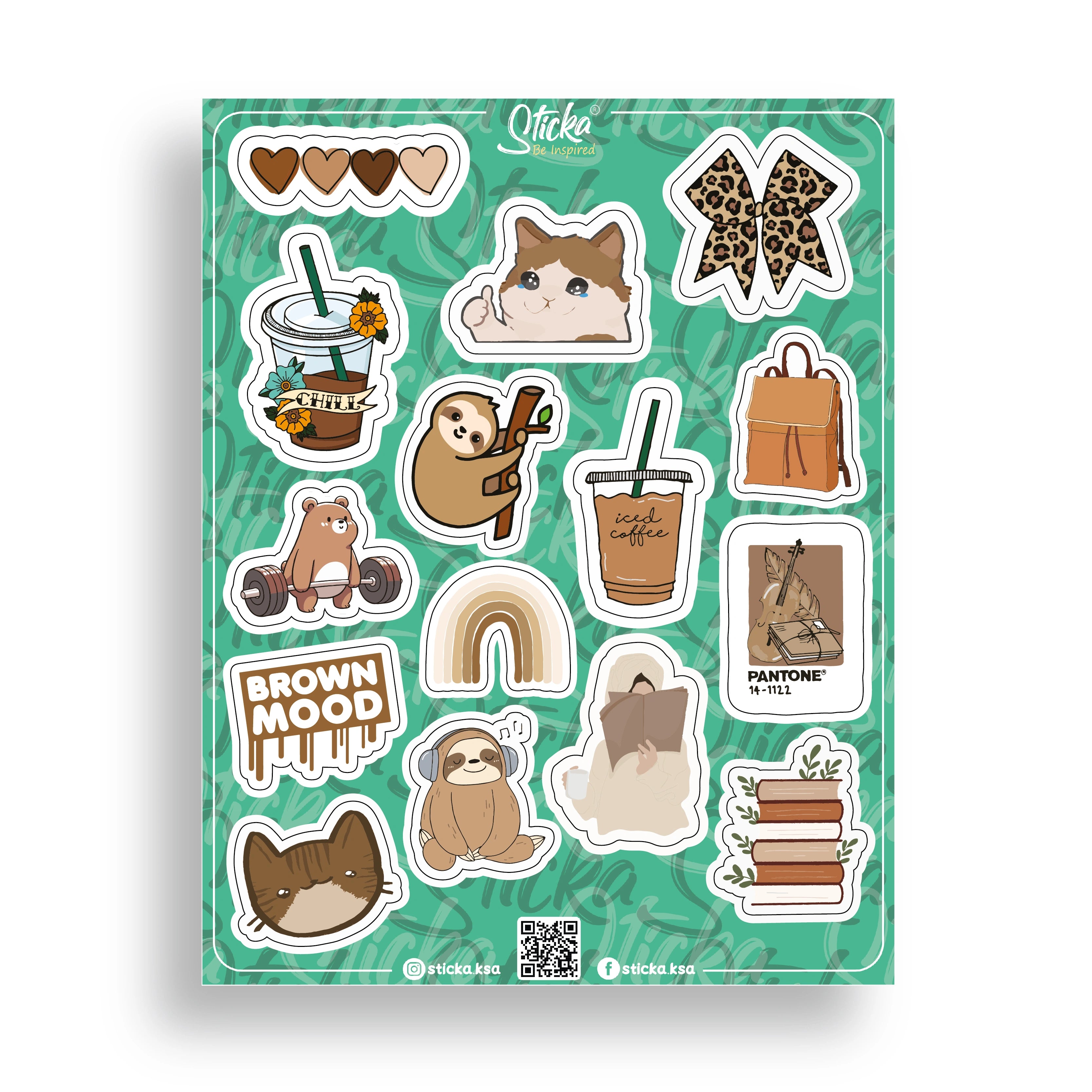 BROWN MODE STICKER SHEET