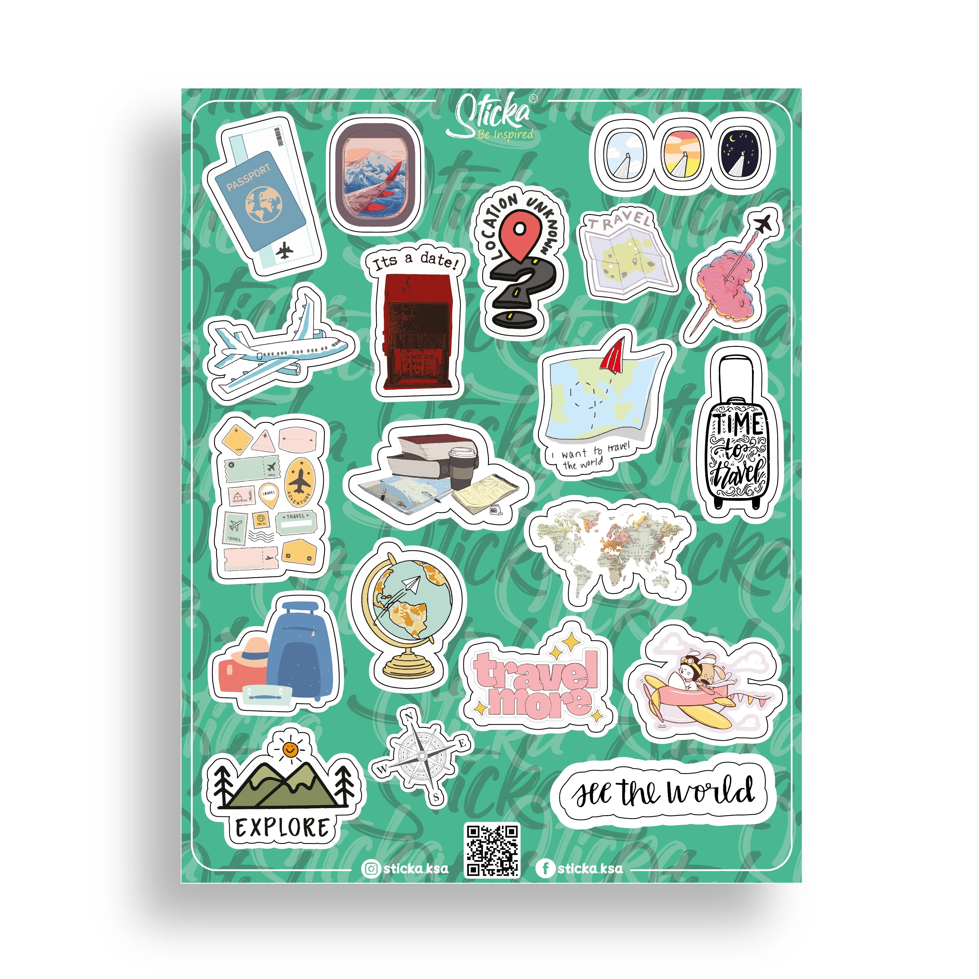 TRAVEL STICKER SHEET