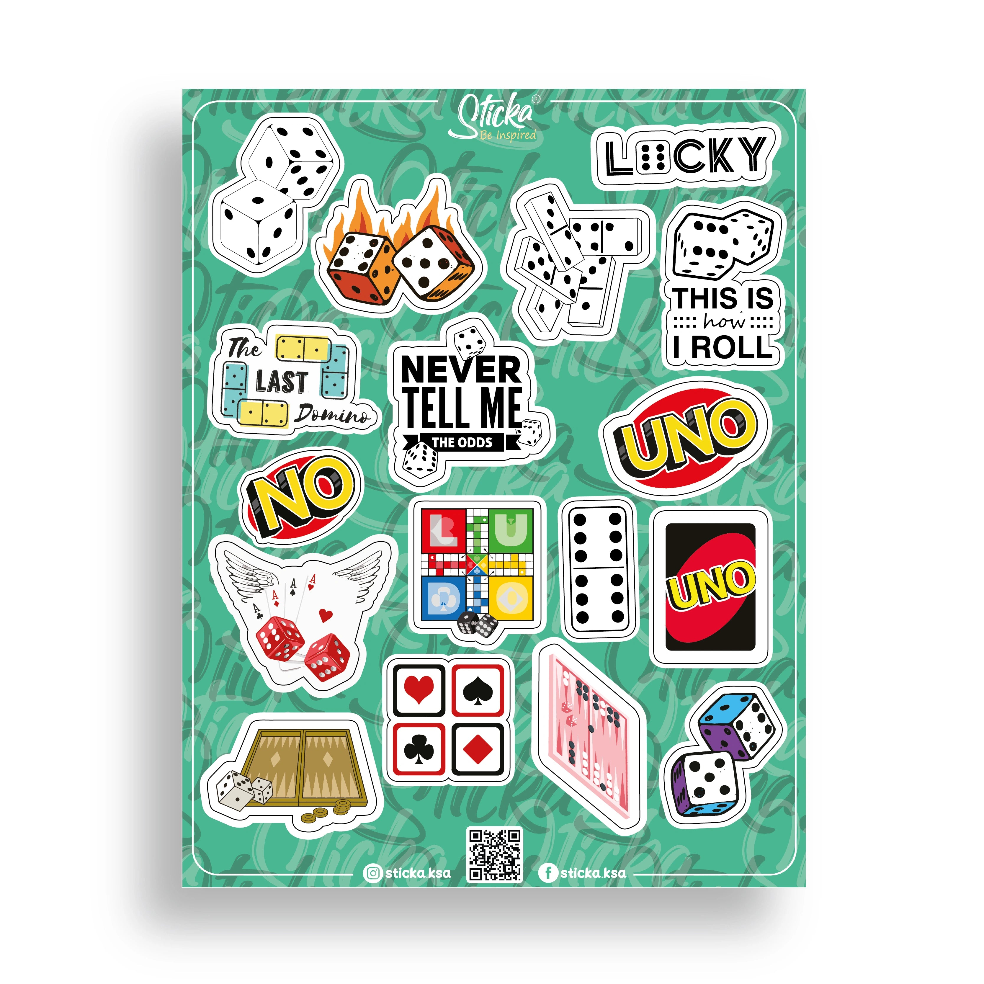 BOARD GAMES STICKER SHEET