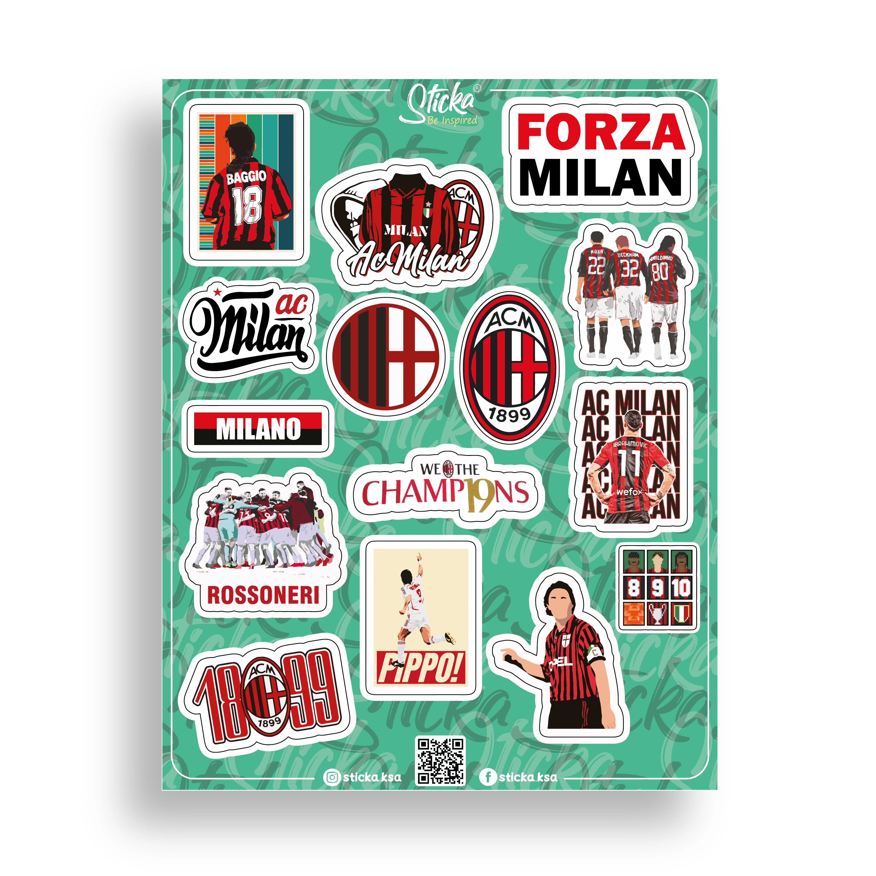 AC-MILAN STICKER SHEET