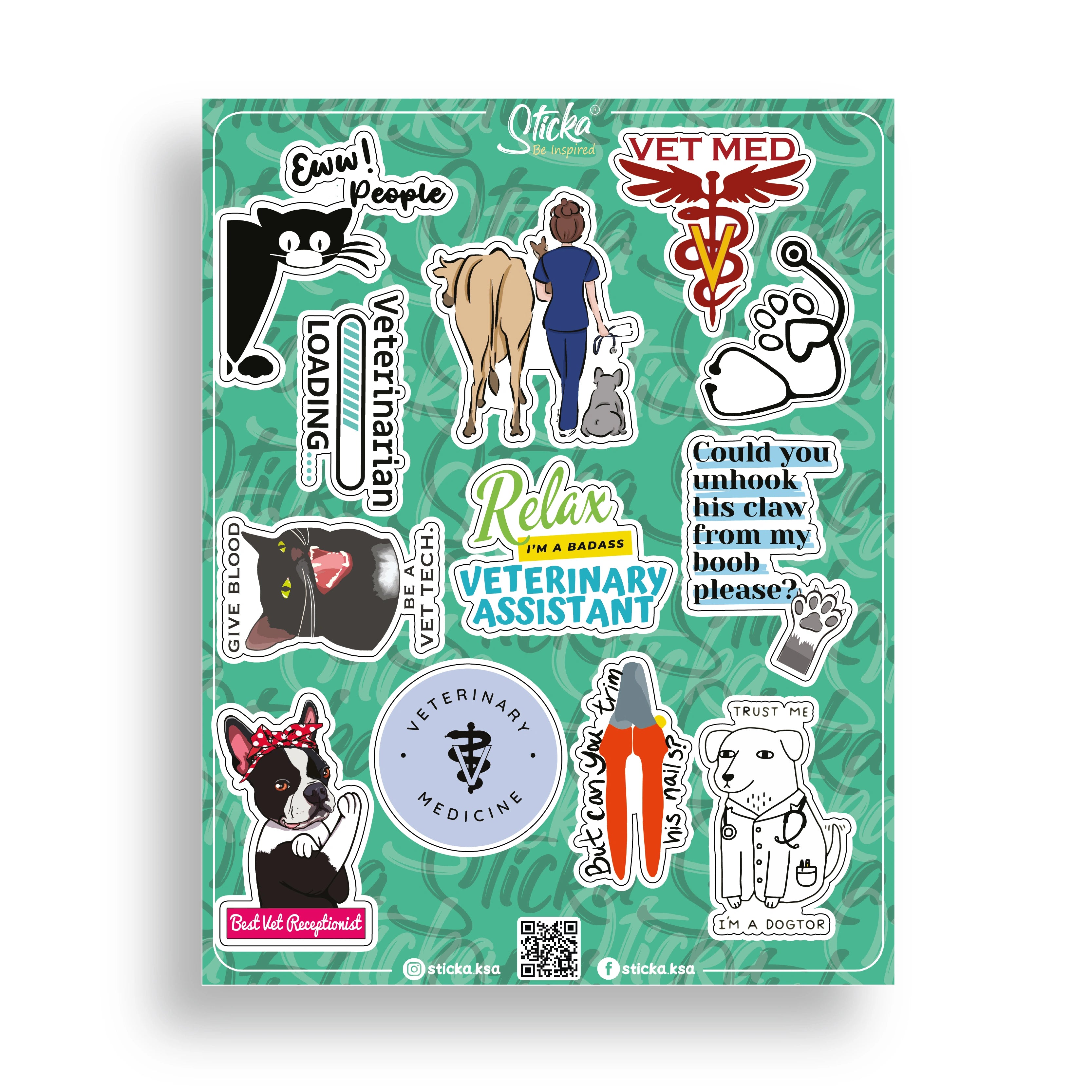 VET STICKER SHEET