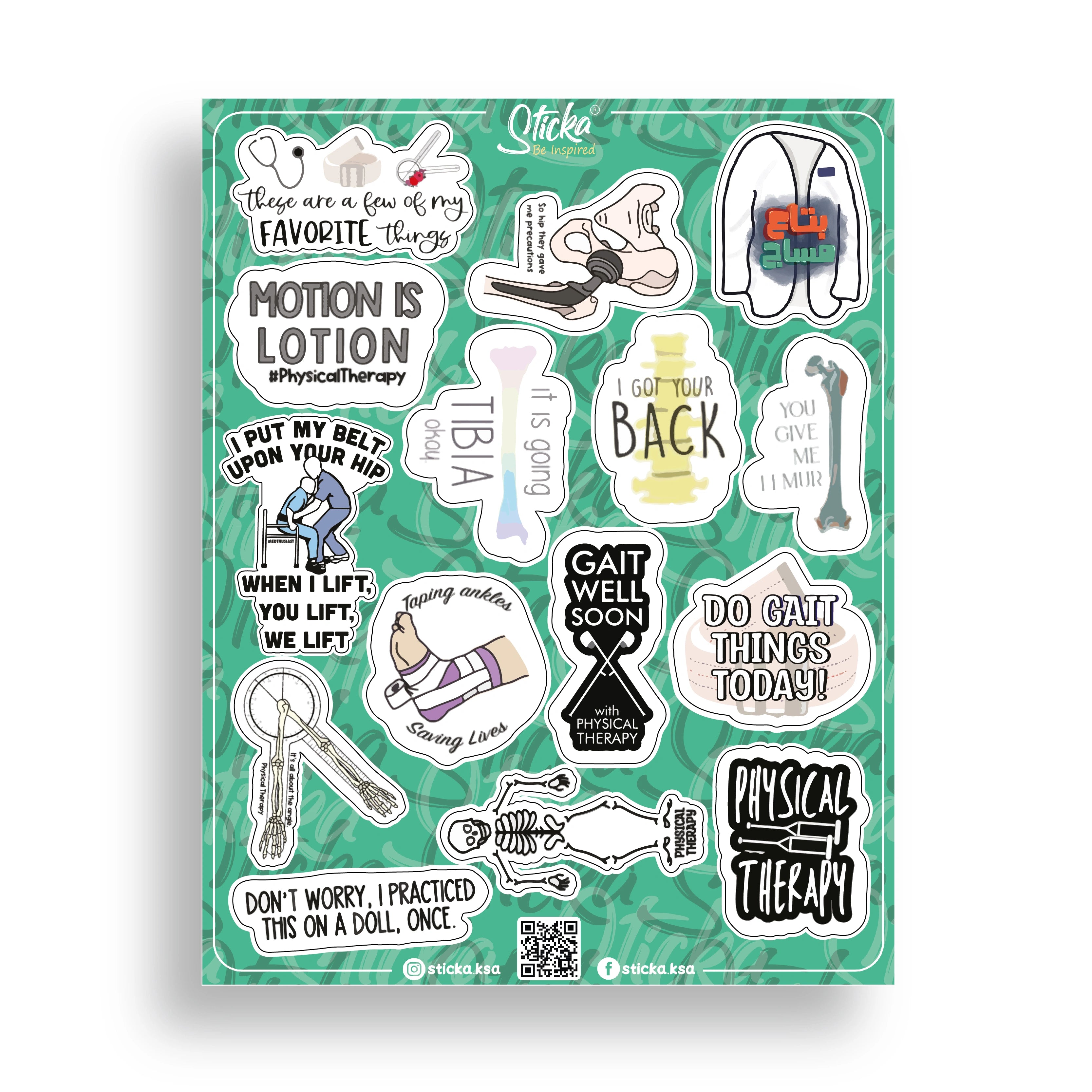 PHYSICAL THERAPY STICKER SHEET