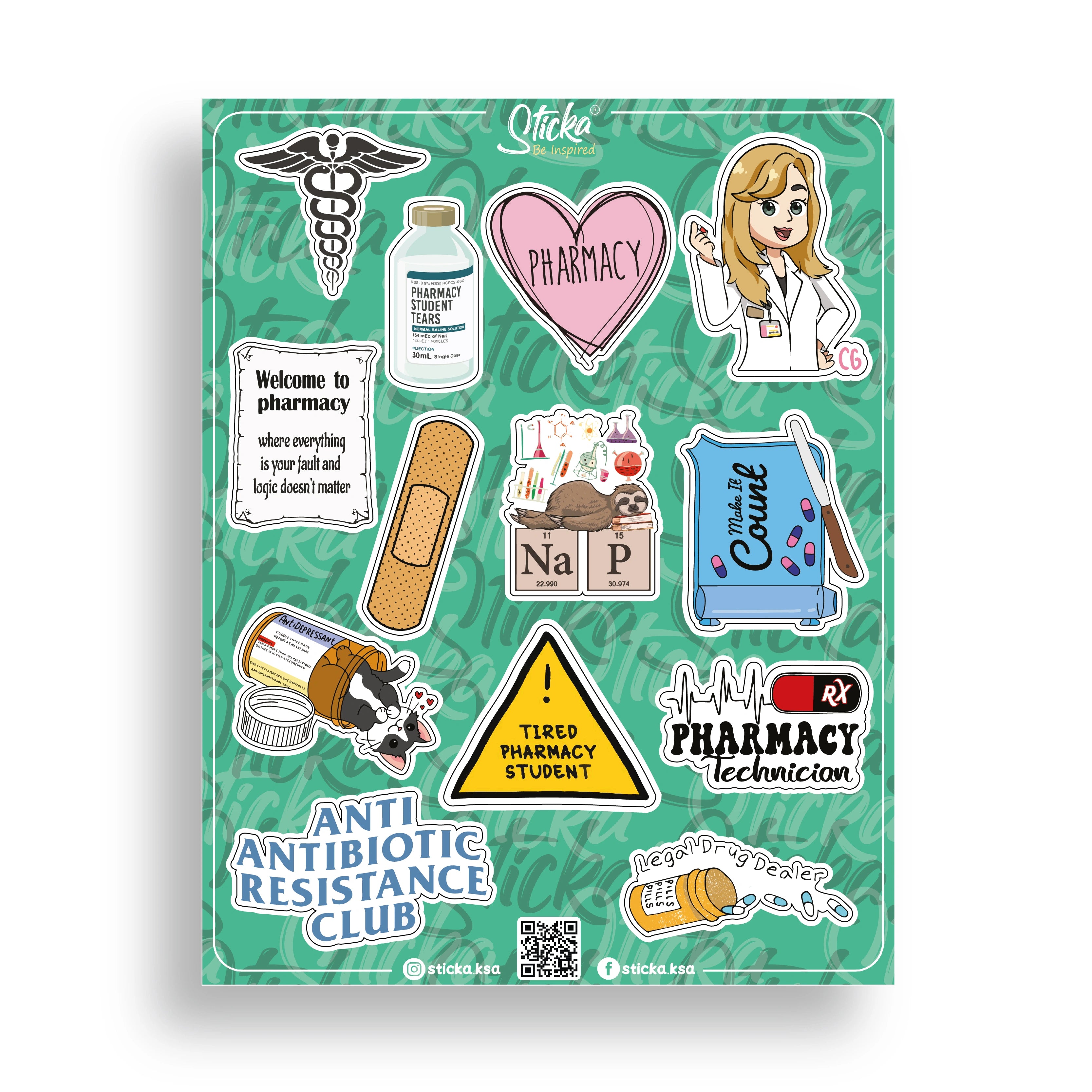 PHARMACY STICKER SHEET