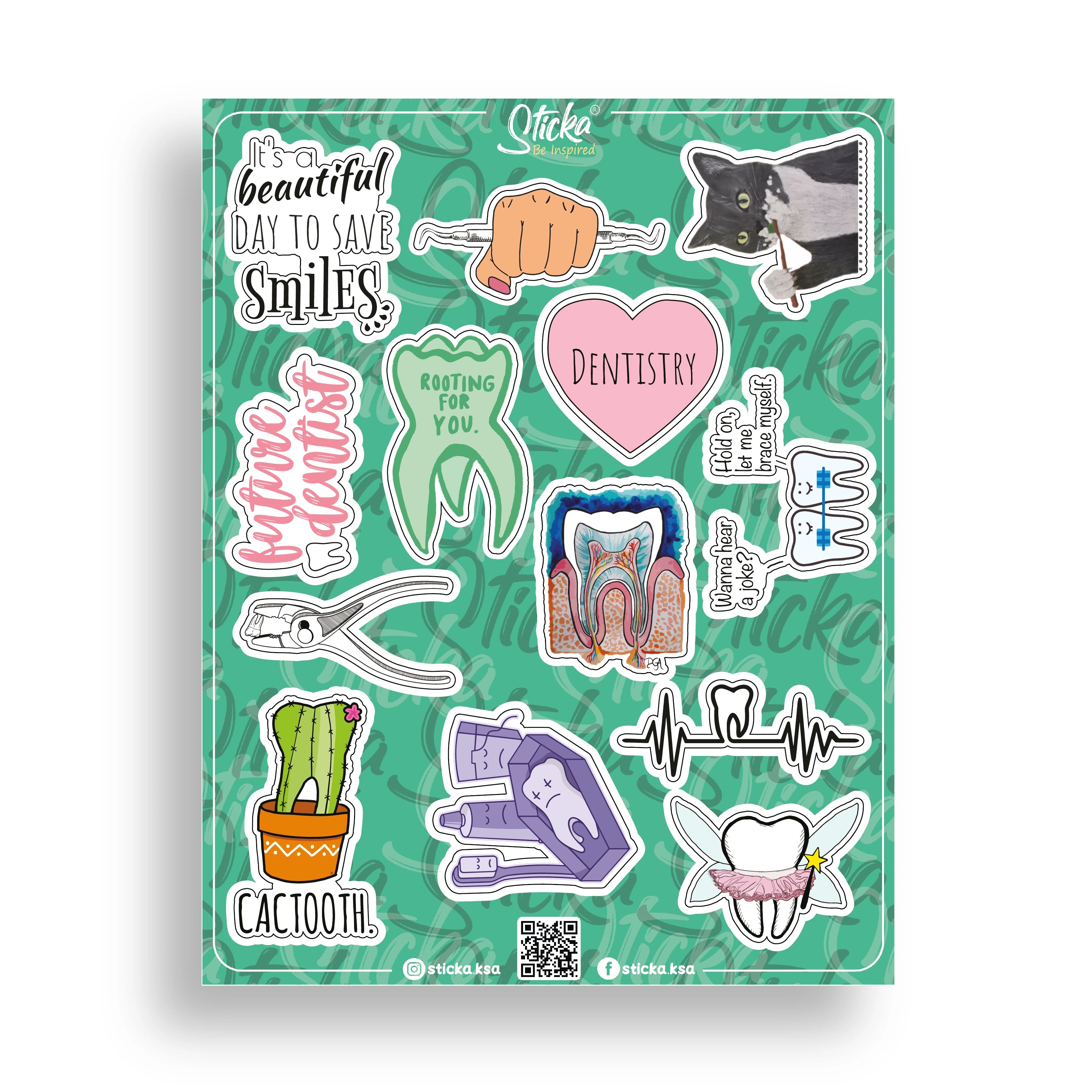 DENTIST STICKER SHEET